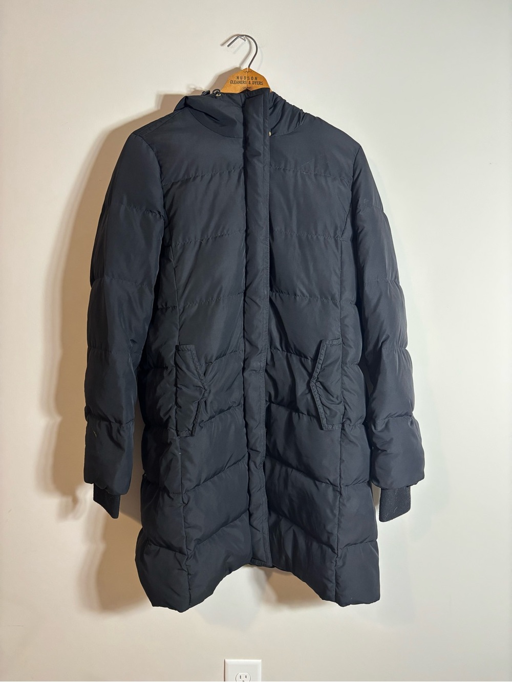 J. Crew Full Length Puffer Jacket Hooded Large